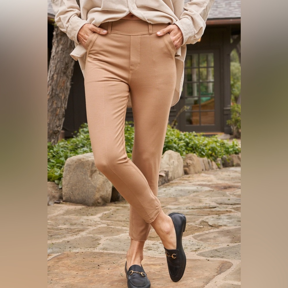New $238 Frank & Eileen Billion dollar pants MURPHY Camel, Super Stretch XS